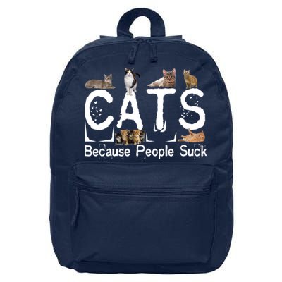 Cats Because People Suck 16 in Basic Backpack