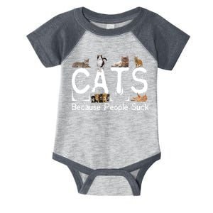 Cats Because People Suck Infant Baby Jersey Bodysuit