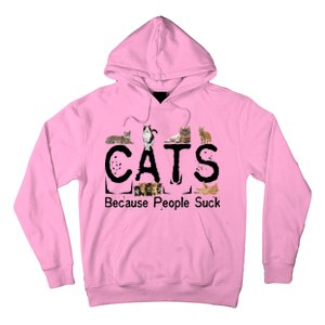 Cats Because People Suck Hoodie