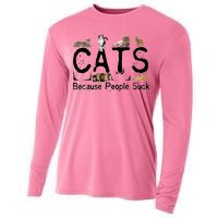 Cats Because People Suck Cooling Performance Long Sleeve Crew