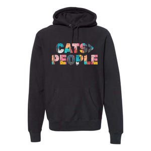 Cats Greater Than People Premium Hoodie