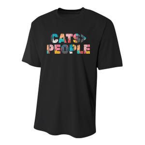 Cats Greater Than People Youth Performance Sprint T-Shirt