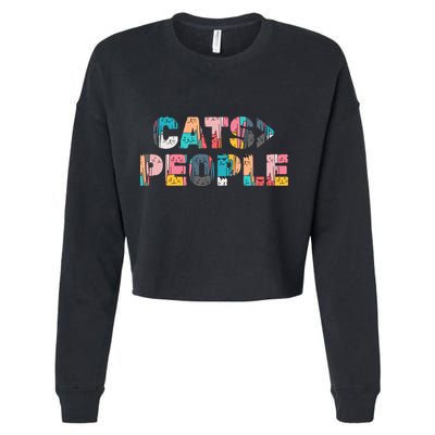 Cats Greater Than People Cropped Pullover Crew