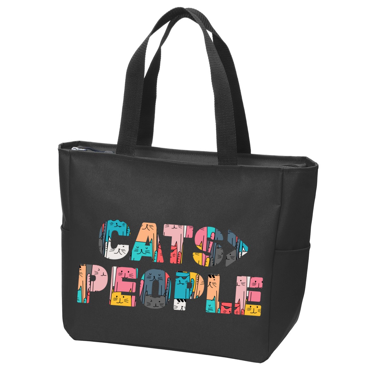 Cats Greater Than People Zip Tote Bag