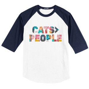 Cats Greater Than People Baseball Sleeve Shirt