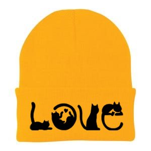 Cats Love Logo Knit Cap Winter Beanie