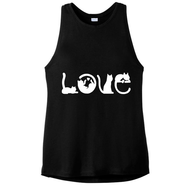 Cats Love Logo Ladies PosiCharge Tri-Blend Wicking Tank