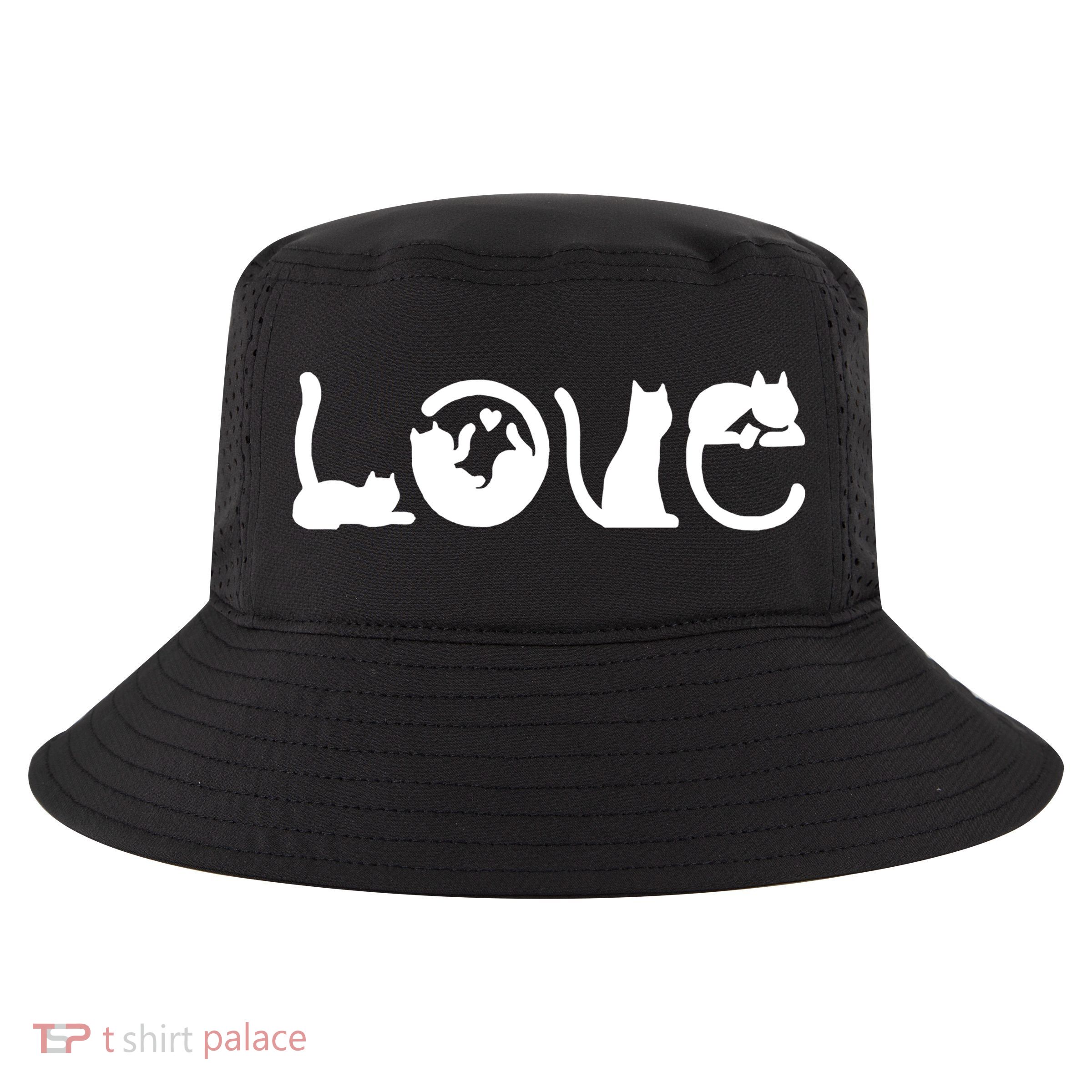 Cats Love Logo Cool Comfort Performance Bucket Hat