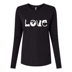 Cats Love Logo Womens Cotton Relaxed Long Sleeve T-Shirt