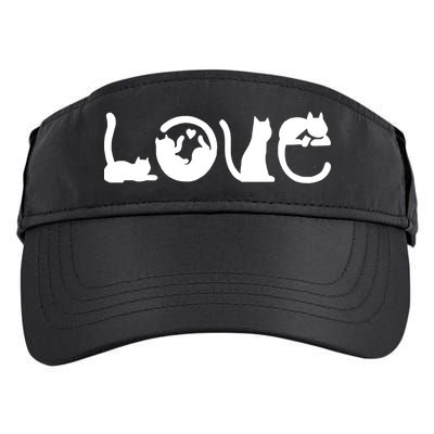 Cats Love Logo Adult Drive Performance Visor
