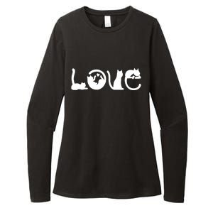 Cats Love Logo Womens CVC Long Sleeve Shirt