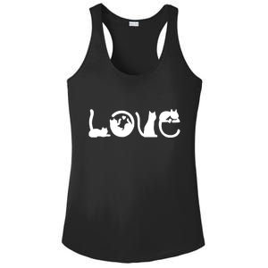 Cats Love Logo Ladies PosiCharge Competitor Racerback Tank