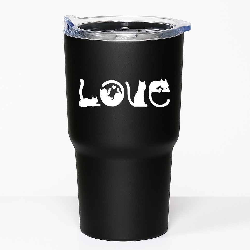 Cats Love Logo Tumbler