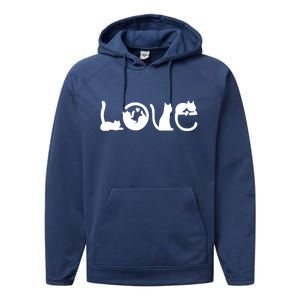 Cats Love Logo Performance Fleece Hoodie