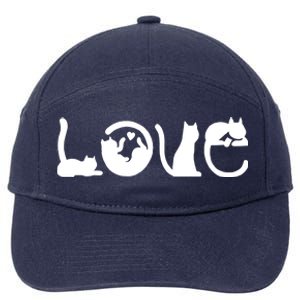 Cats Love Logo 7-Panel Snapback Hat