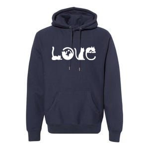 Cats Love Logo Premium Hoodie