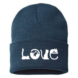 Cats Love Logo Sustainable Knit Beanie