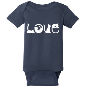 Cats Love Logo Baby Bodysuit