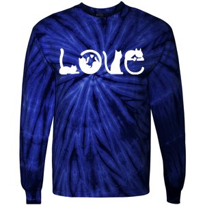 Cats Love Logo Tie-Dye Long Sleeve Shirt