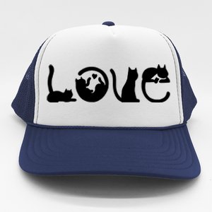 Cats Love Logo Trucker Hat