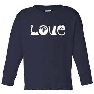 Cats Love Logo Toddler Long Sleeve Shirt