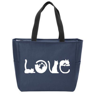 Cats Love Logo Zip Tote Bag