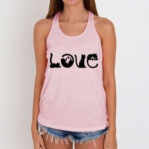 Cats Love Logo Women's Knotted Racerback Tank