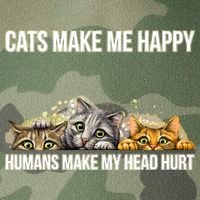 Cats Make Me Happy Humans Hurt My Head Legacy Tie Dye Trucker Hat