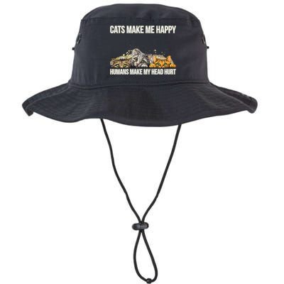 Cats Make Me Happy Humans Hurt My Head Bucket Hat