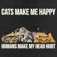 Cats Make Me Happy Humans Hurt My Head Hat