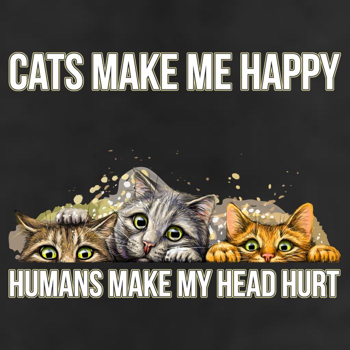 Cats Make Me Happy Humans Hurt My Head Hat