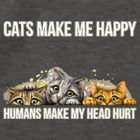 Cats Make Me Happy Humans Hurt My Head Vector Backpack