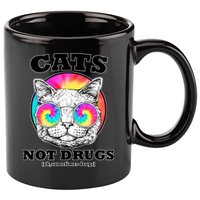 Cats Not Drugs Ok Sometimes Drugs 11oz C Handle Ceramic Mug