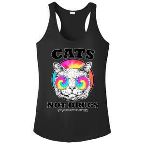 Cats Not Drugs Ok Sometimes Drugs Ladies PosiCharge Competitor Racerback Tank