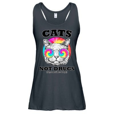 Cats Not Drugs Ok Sometimes Drugs Ladies Essential Flowy Tank