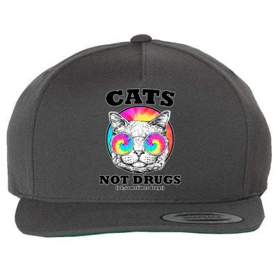 Cats Not Drugs Ok Sometimes Drugs Wool Snapback Cap