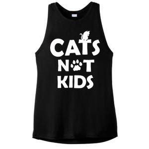 Cats Not Kids Ladies PosiCharge Tri-Blend Wicking Tank