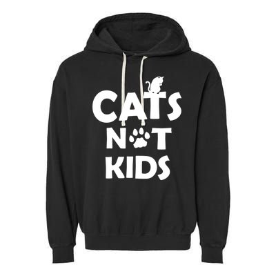 Cats Not Kids Garment-Dyed Fleece Hoodie