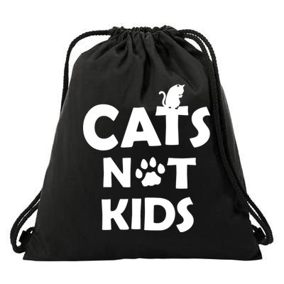 Cats Not Kids Drawstring Bag
