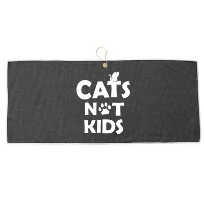 Cats Not Kids Large Microfiber Waffle Golf Towel