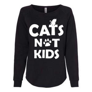 Cats Not Kids Womens California Wash Sweatshirt