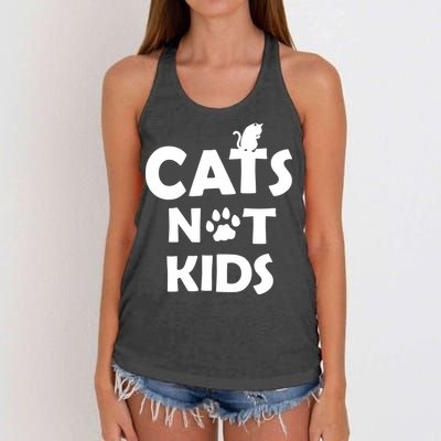 Cats Not Kids Women's Knotted Racerback Tank