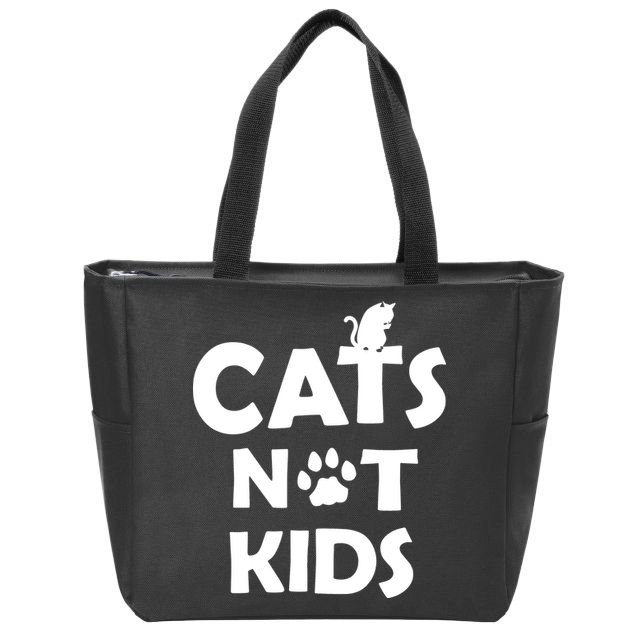 Cats Not Kids Zip Tote Bag