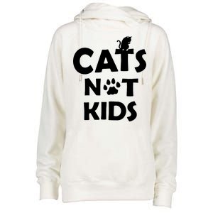 Cats Not Kids Womens Funnel Neck Pullover Hood