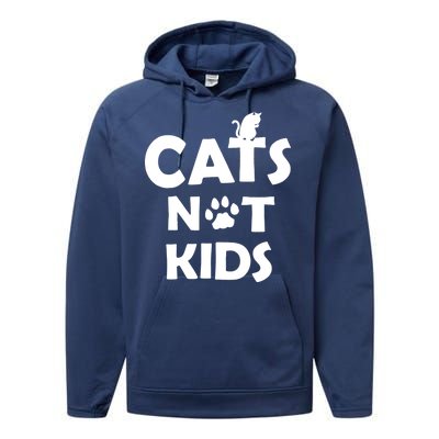 Cats Not Kids Performance Fleece Hoodie