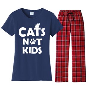 Cats Not Kids Women's Flannel Pajama Set