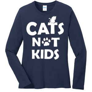 Cats Not Kids Ladies Long Sleeve Shirt