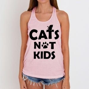 Cats Not Kids Women's Knotted Racerback Tank