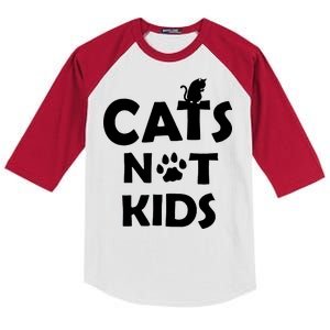 Cats Not Kids Kids Colorblock Raglan Jersey