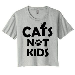 Cats Not Kids Women's Crop Top Tee